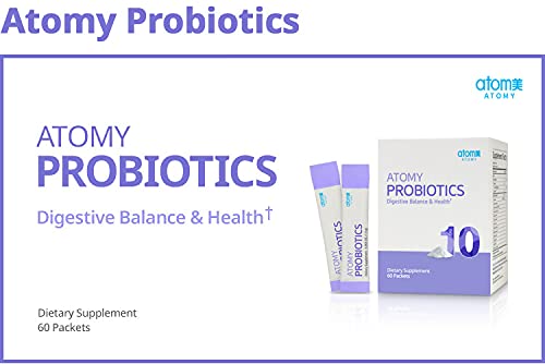 Generic Atomy Probiotics blueberry-flavor packets offer tasty, easy probiotic support with a refreshing taste.