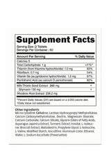 Generic A.T.O.M.Y Rhodiola Milk Thistle packaging highlighting antioxidant blend for daily wellness.