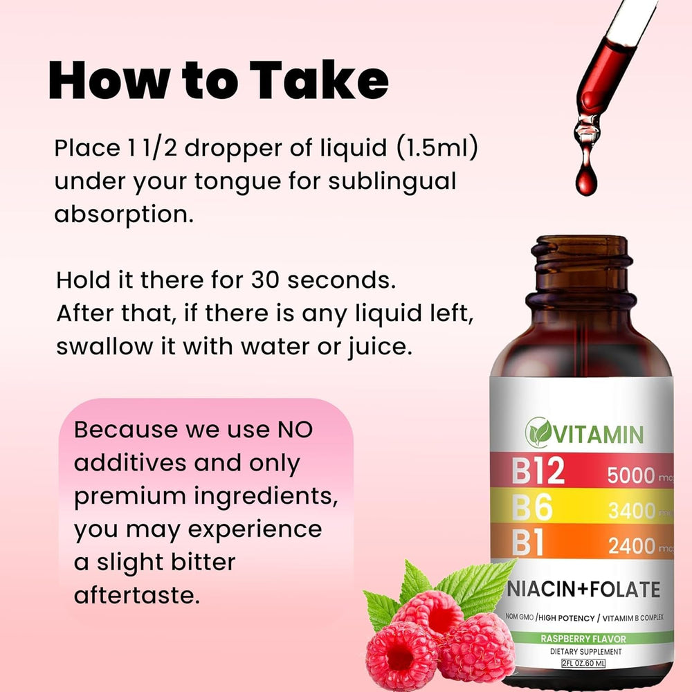 Generic B12 B6 liquid drops with 80 servings in a compact container.