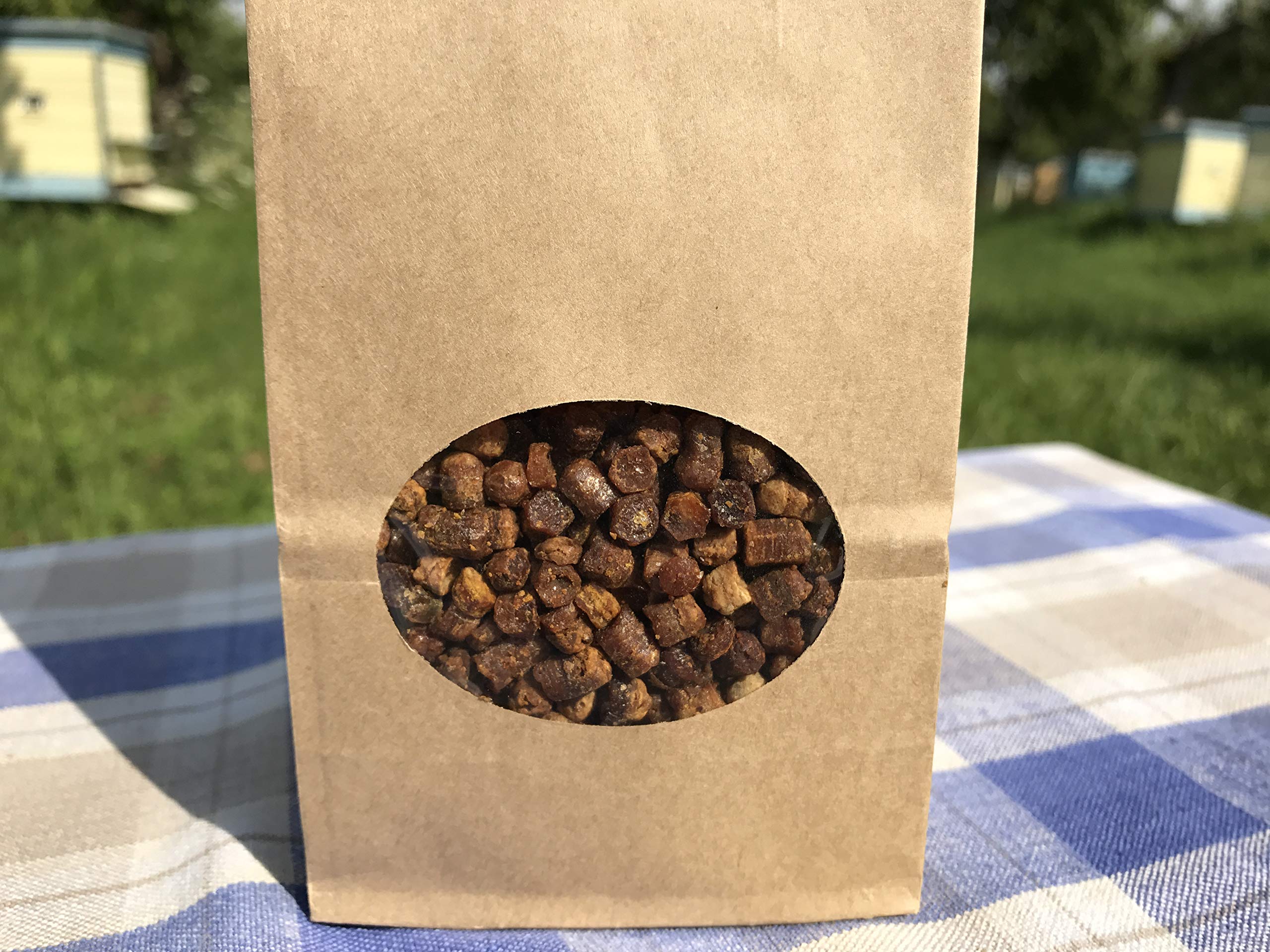 Generic Bee Bread texture close-up reveals natural pollen