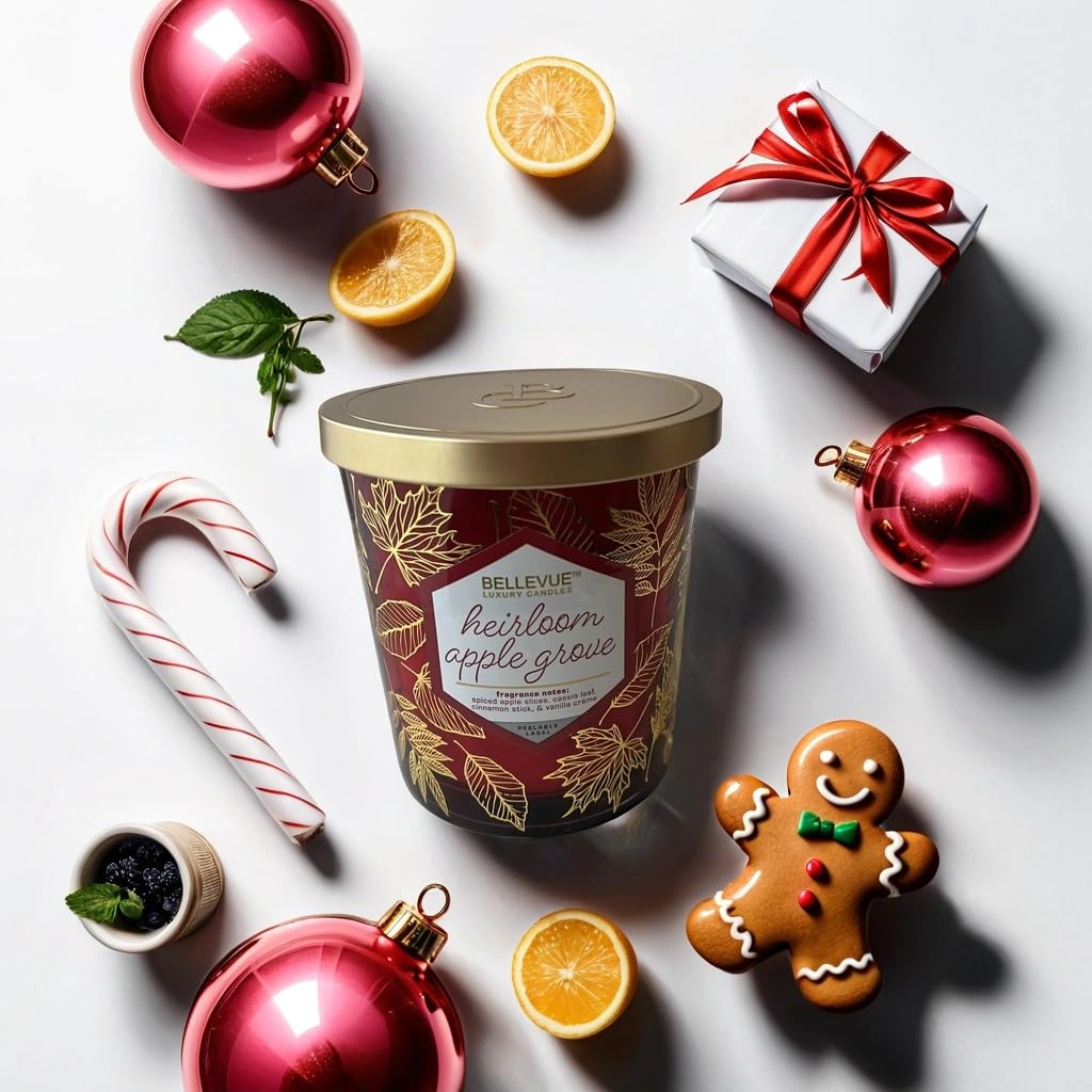 Generic Bellevue Luxury Candles packaging exudes premium quality and elegance