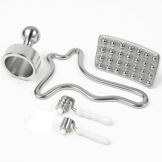 Generic Metal Swedish Cups for body sculpting provide cooling massage to contour the figure.