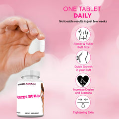 Generic Bum Boost packaging highlights natural ingredients for Brazilian butt shape.