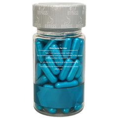 Generic Bypass capsules close-up—easy-to-swallow daily capsules.