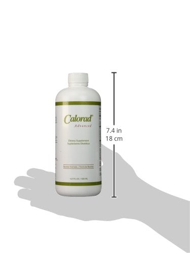 Generic Calorad Advanced bottle pour showing easy daily intake.