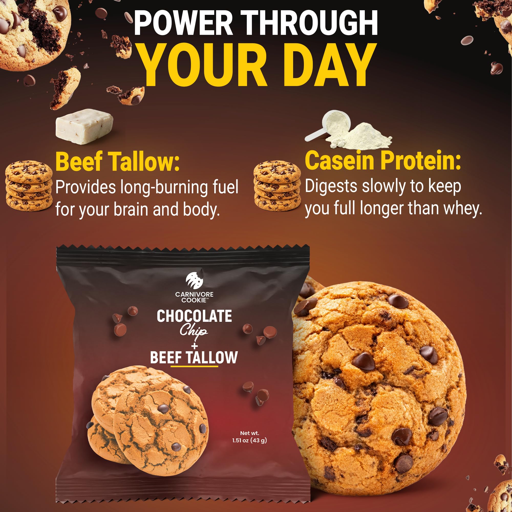 Generic Carnivore Cookies keto-friendly bite, low-carb satisfaction.