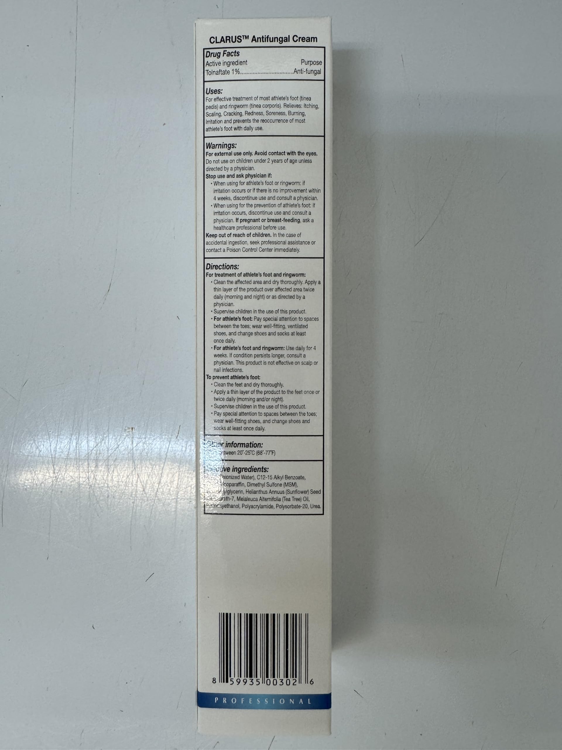 Generic Clars leaves no white residue after application.