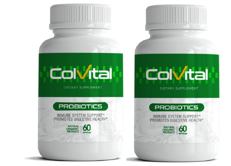 Colvital acidophilus capsules highlighting friendly gut bacteria.