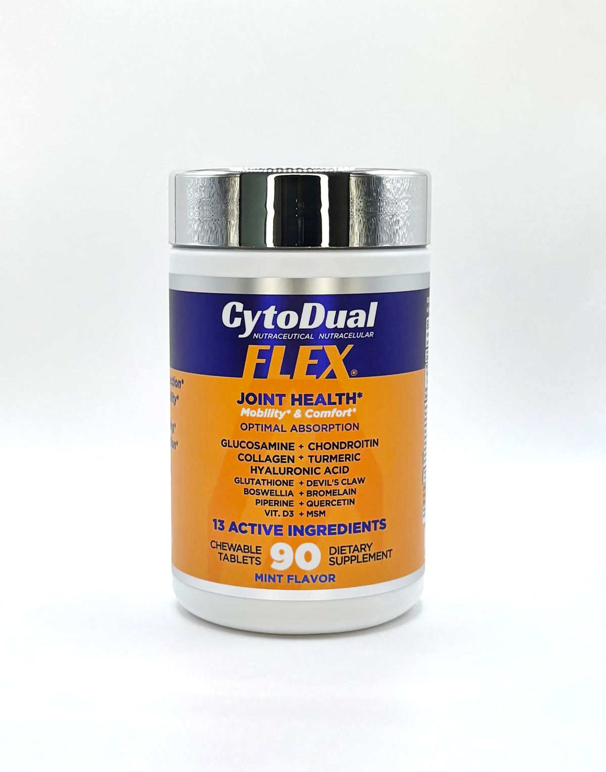 Generic CytoDual Flex bottle front showing joint support packaging for mobility