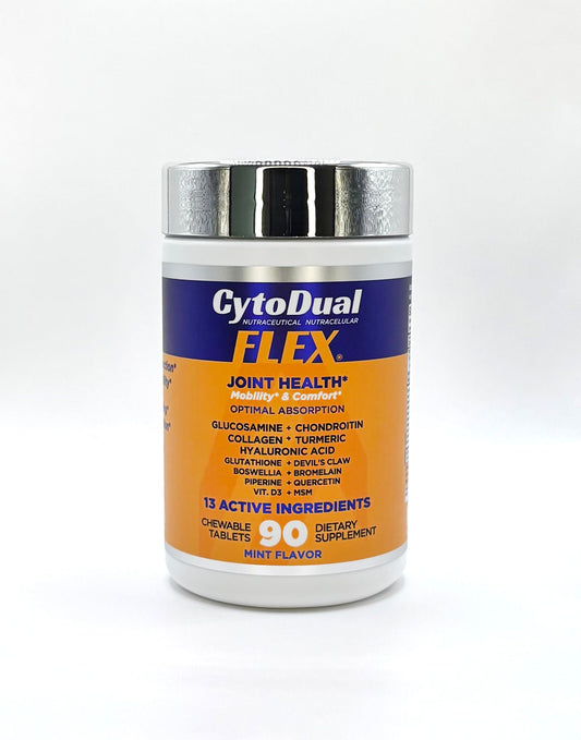 Generic CytoDual Flex bottle front showing joint support packaging for mobility