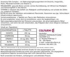 Generic Diosmina Complex tablets close-up for leg comfort and reduced heaviness