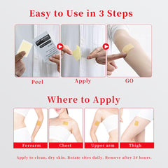 Generic discreet 24-hour wear patch blends with skin for everyday use