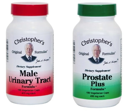 Generic Dr. Christopher’s Prostate Plus and Male Urinary Tract Bundle bottle supports everyday urinary comfort