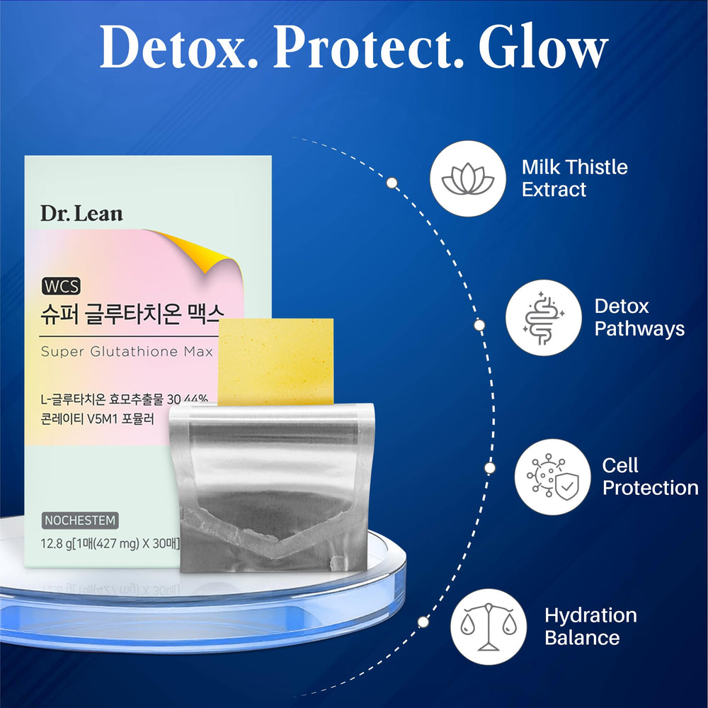 Generic Dr. Lean glutathione strip dissolving on the tongue for on-the-go intake.