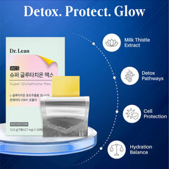 Generic Dr. Lean glutathione strip dissolving on the tongue for on-the-go intake.