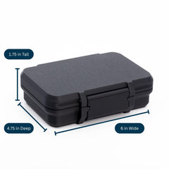 Generic vial case includes skin wipes area for convenient prep