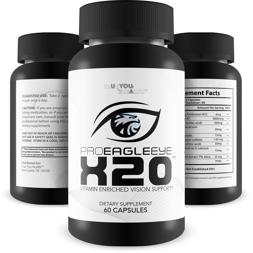 Generic EagleEye X20 hand holding shows easy daily supplement routine