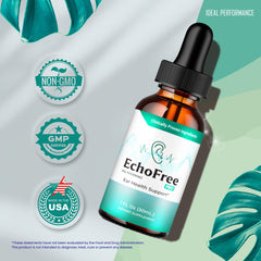 Generic Echo Free Tinnitus Drops bottle side view for compact design