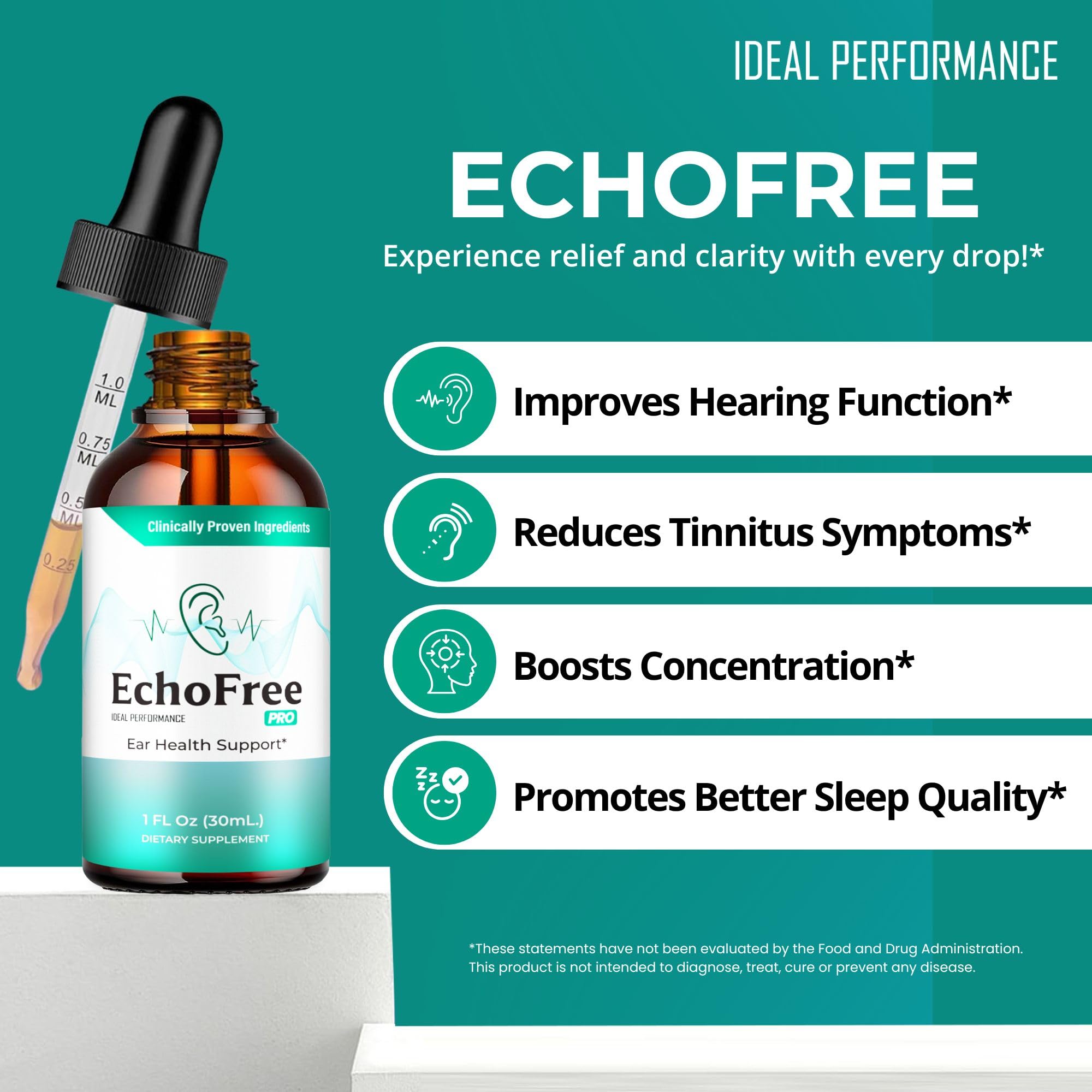 Generic Echo Free Tinnitus Drops use in routine demonstrates easy application