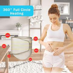 Generic electric slimming belt heat-settings highlighting three massage modes.