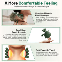 Generic ergonomic neck-shoulder massager fitting natural neck curves.
