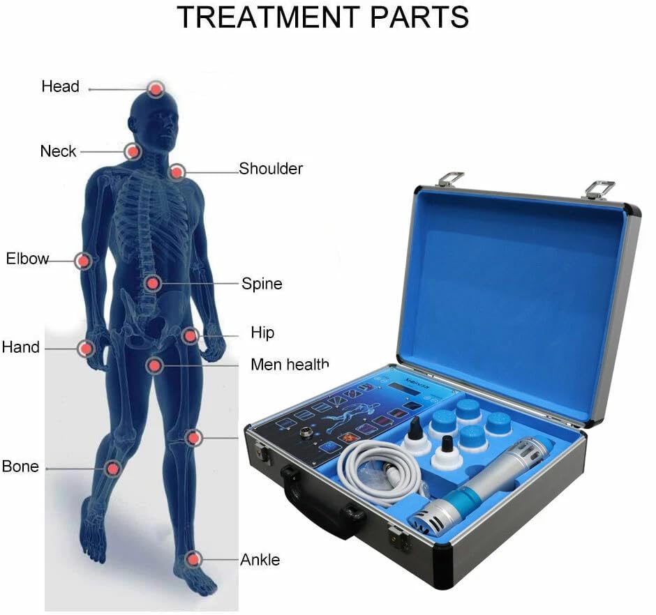 Generic shockwave therapy handle ready for precise treatment applications.