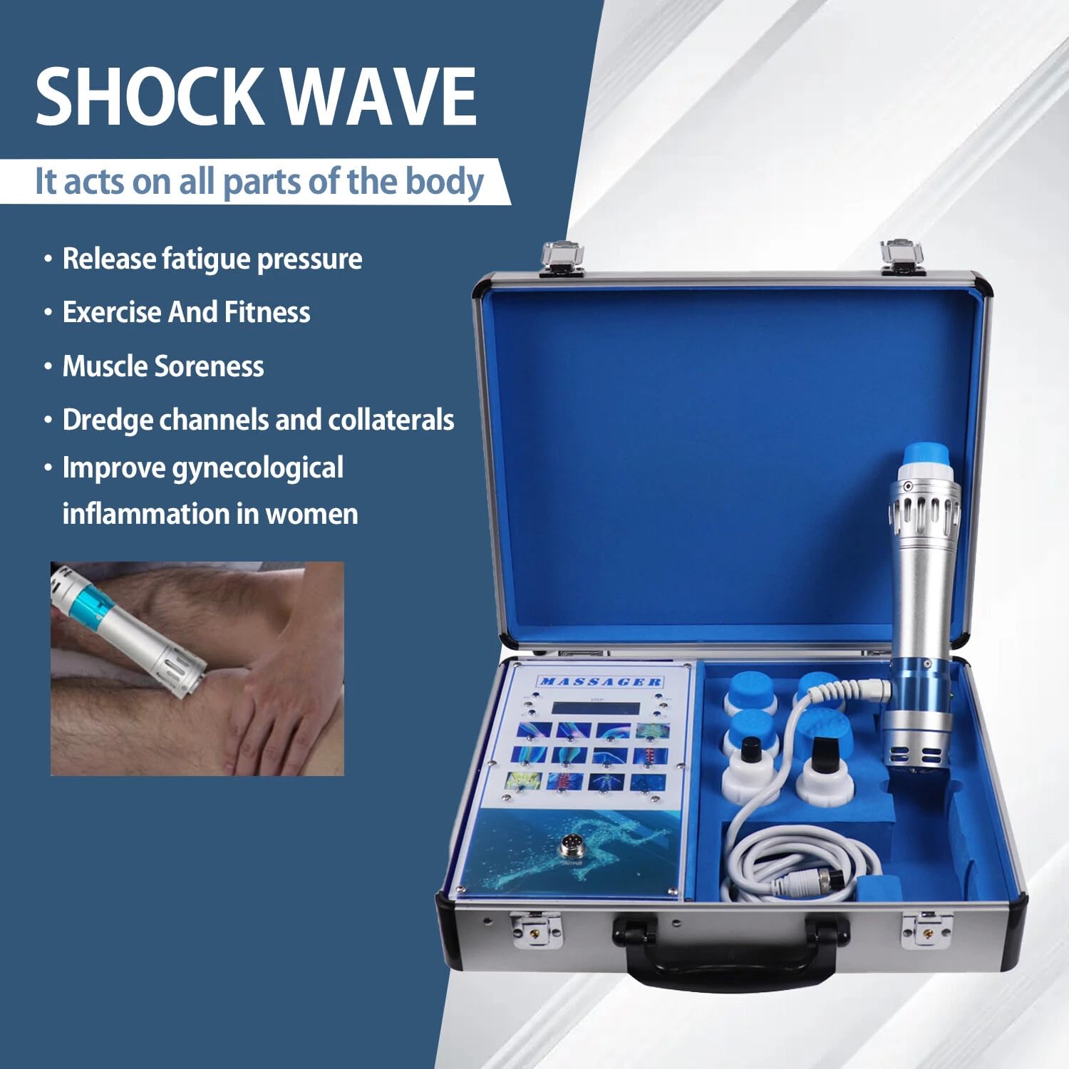 Generic Focused Shockwave Therapy Machine side view showing compact design