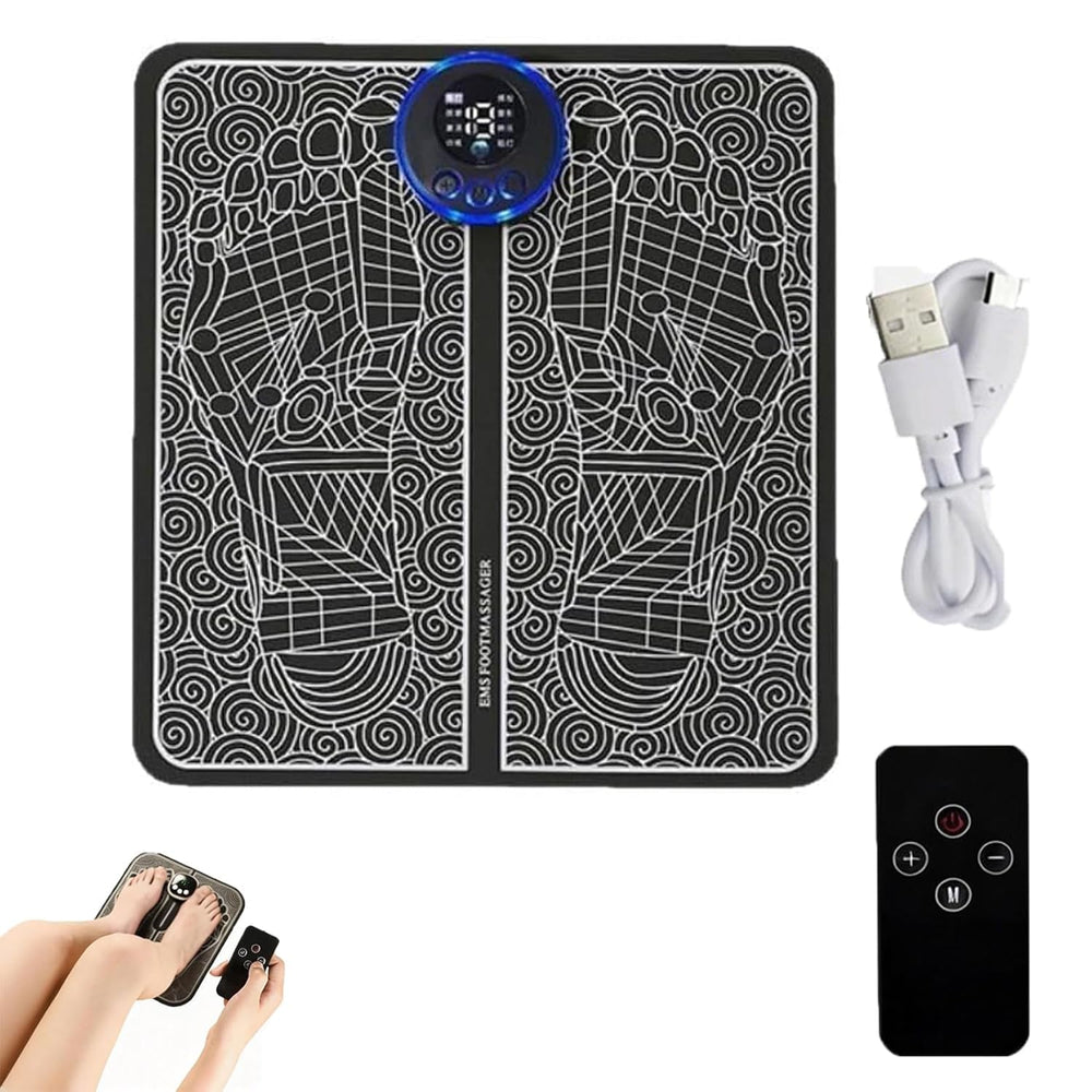 Generic Foot Plate Massager remote controls a personalized relaxation session.