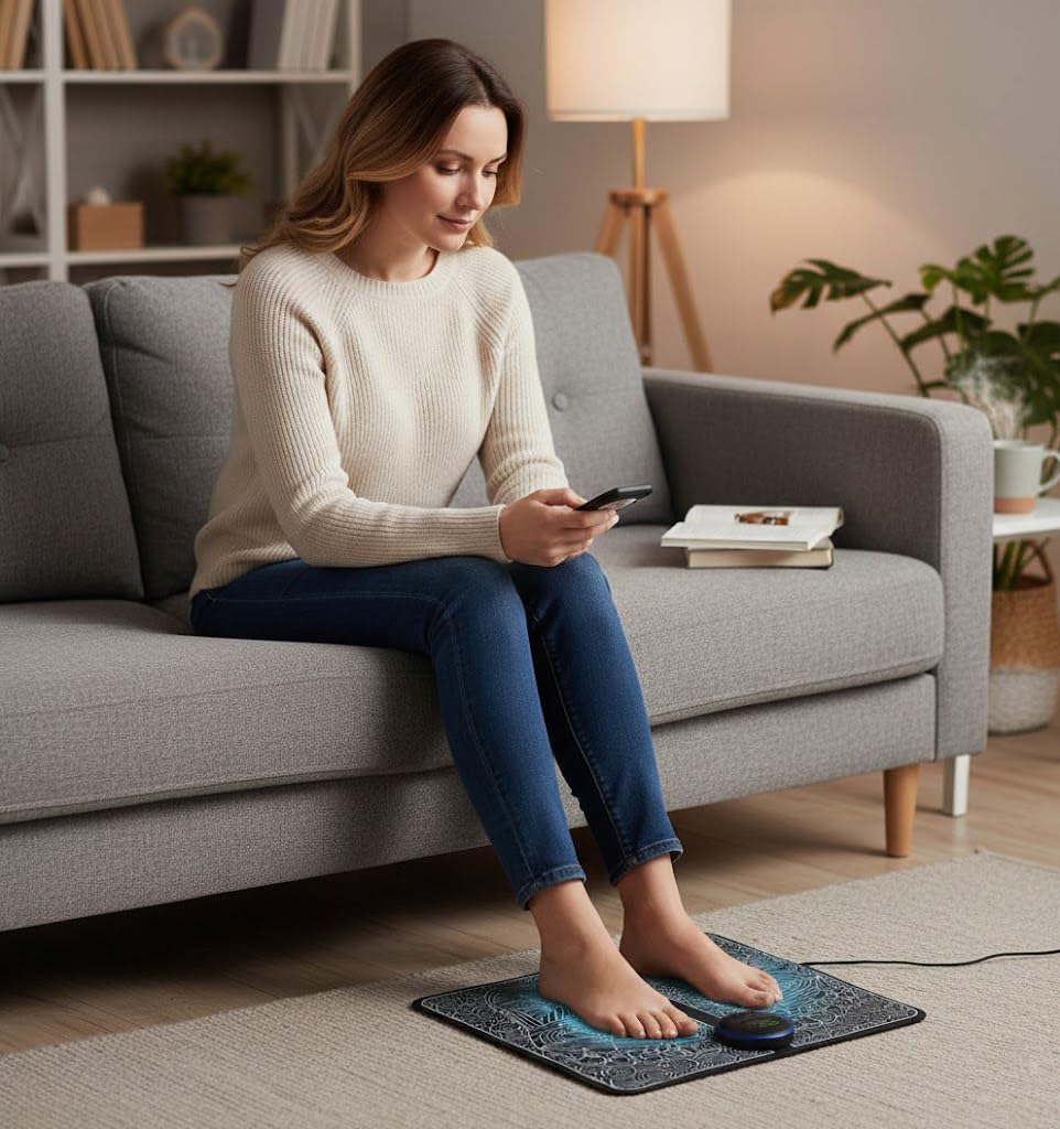 Generic Foot Plate Massager mode display shows eight modes for tailored comfort.