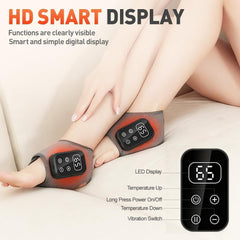 Heat settings of the Generic Foot Triple Method Massager in use.
