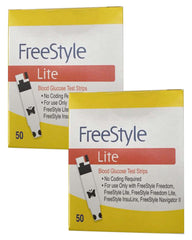 Generic Glucose 100 test strips two-pack for easy at home testing.