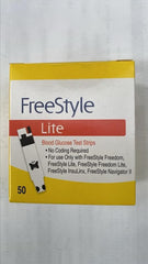 Generic Glucose 100 test strips in use for convenient on the go testing.