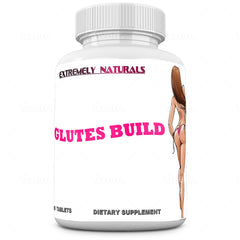 Generic Glutes Build bottle with capsules ready for booty enhancement.