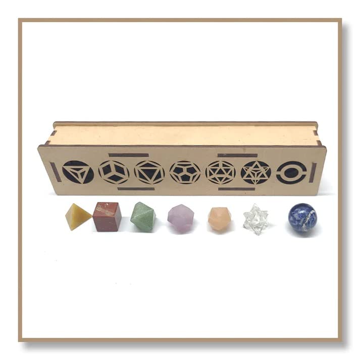 Generic hand-carved geometry stones highlighting sacred shapes for study