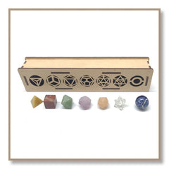 Generic hand-carved geometry stones highlighting sacred shapes for study