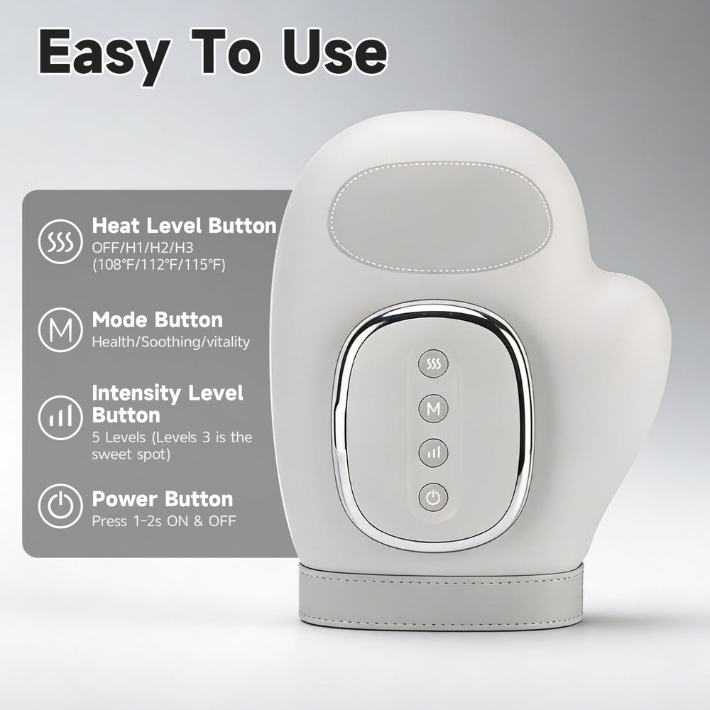 Generic massager with control dial showing easy one-button operation