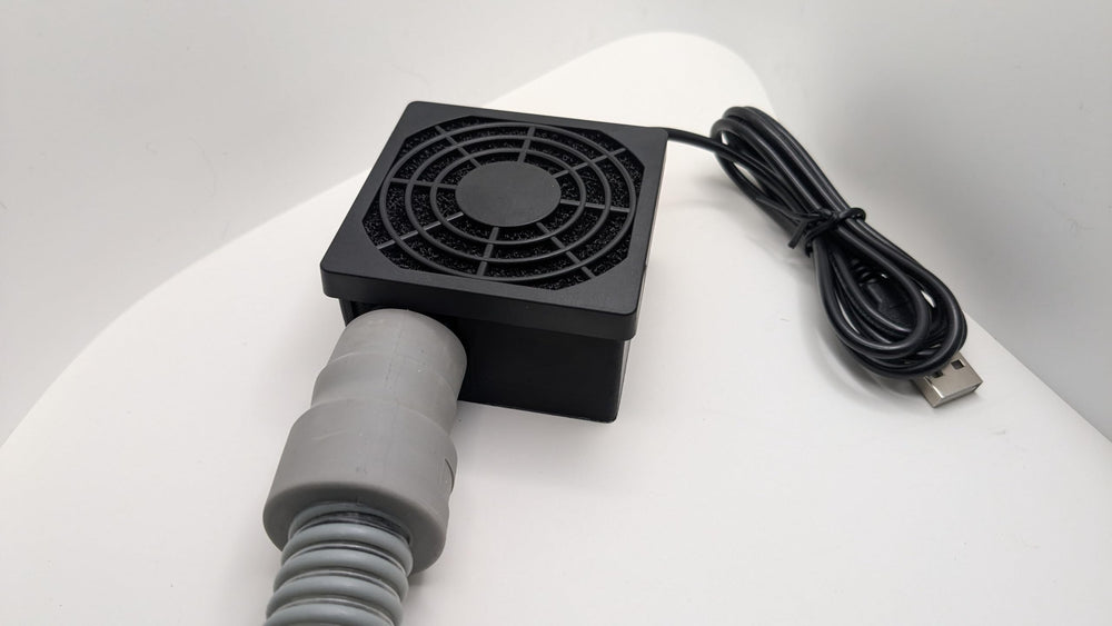 Generic hose dryer filter case close-up, easy-clean filter ready