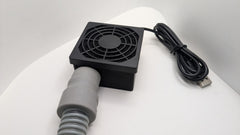 Generic hose dryer filter case close-up, easy-clean filter ready