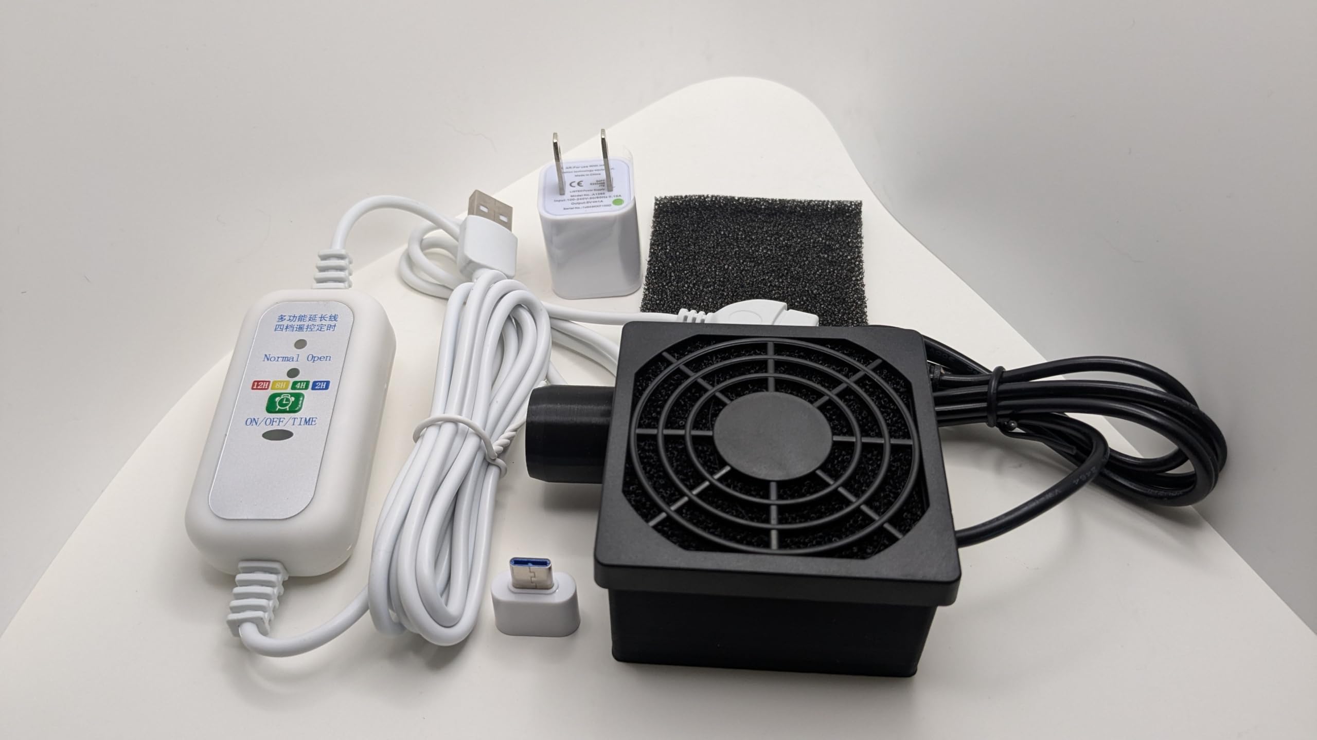 Generic hose dryer front view shows quiet USB powered operation