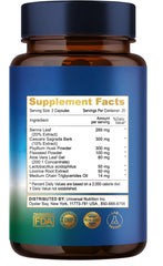 Generic back-of-label ingredients graphic explaining natural detox components