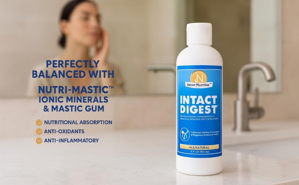 Generic Intact Digest Nutri-Mastic label design emphasizes minerals and gum blend.
