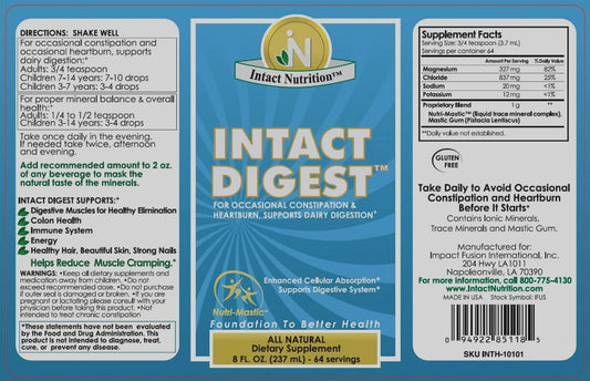 Generic Intact Digest pour close-up highlights easy dosing for daily wellness.