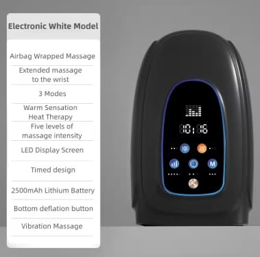 Generic Intelligence hand massager side view highlighting compact, portable design