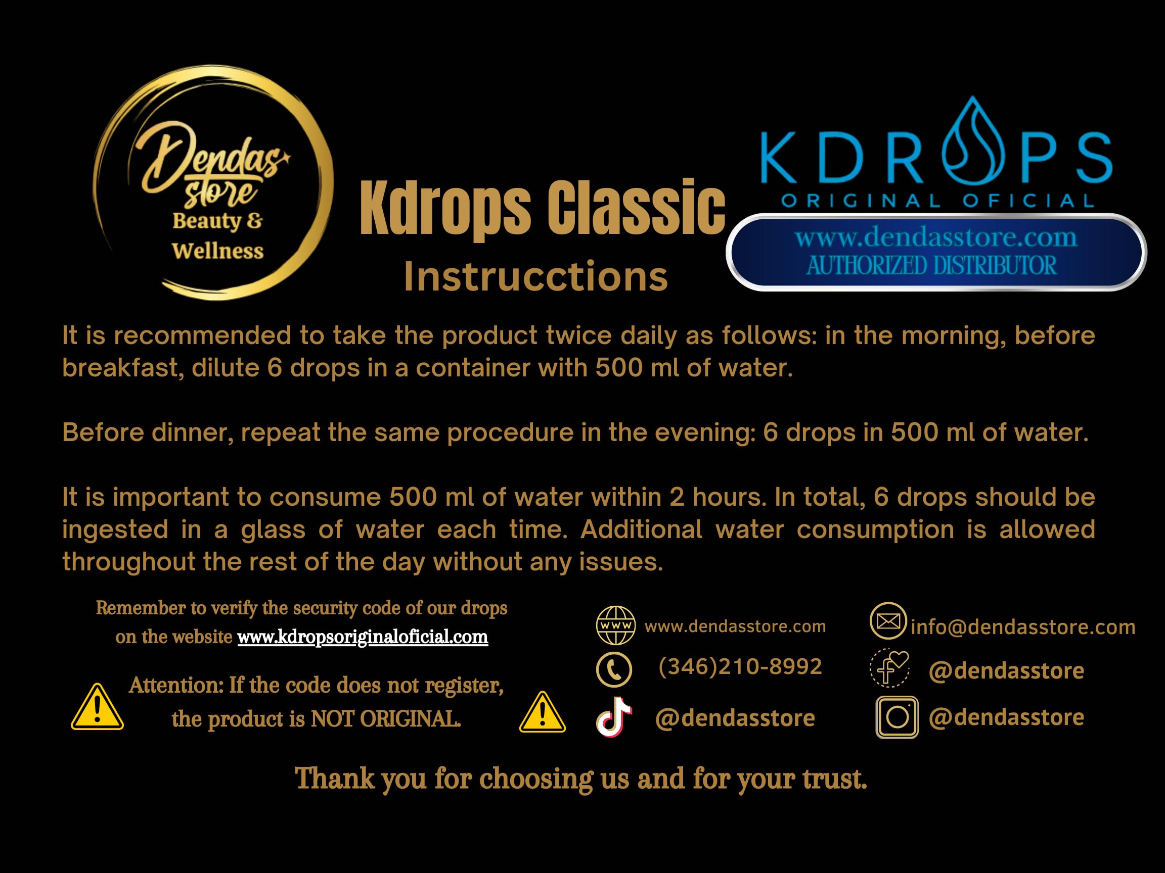 Generic KDrops Classic label detail emphasizing quality herbal ingredients for wellness