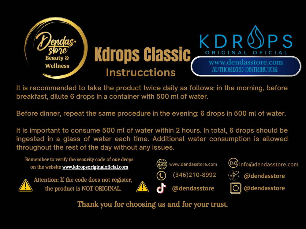 Generic KDrops Classic label detail emphasizing quality herbal ingredients for wellness