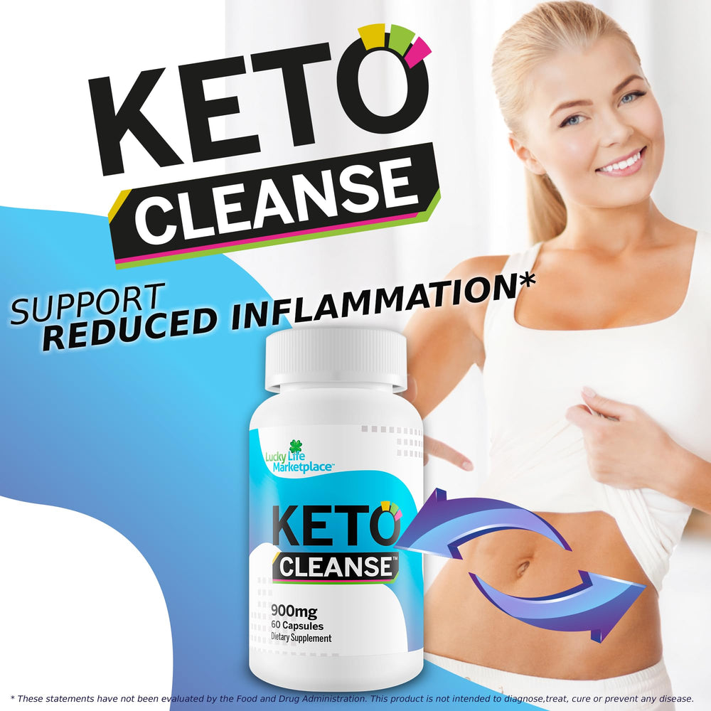 Generic Keto Cleanse fiber blend illustration demonstrates colon cleanse concept.