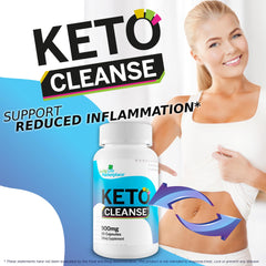 Generic Keto Cleanse fiber blend illustration demonstrates colon cleanse concept.