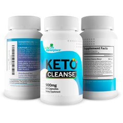 Generic Keto Cleanse pills spilling from blister illustrating daily intake.