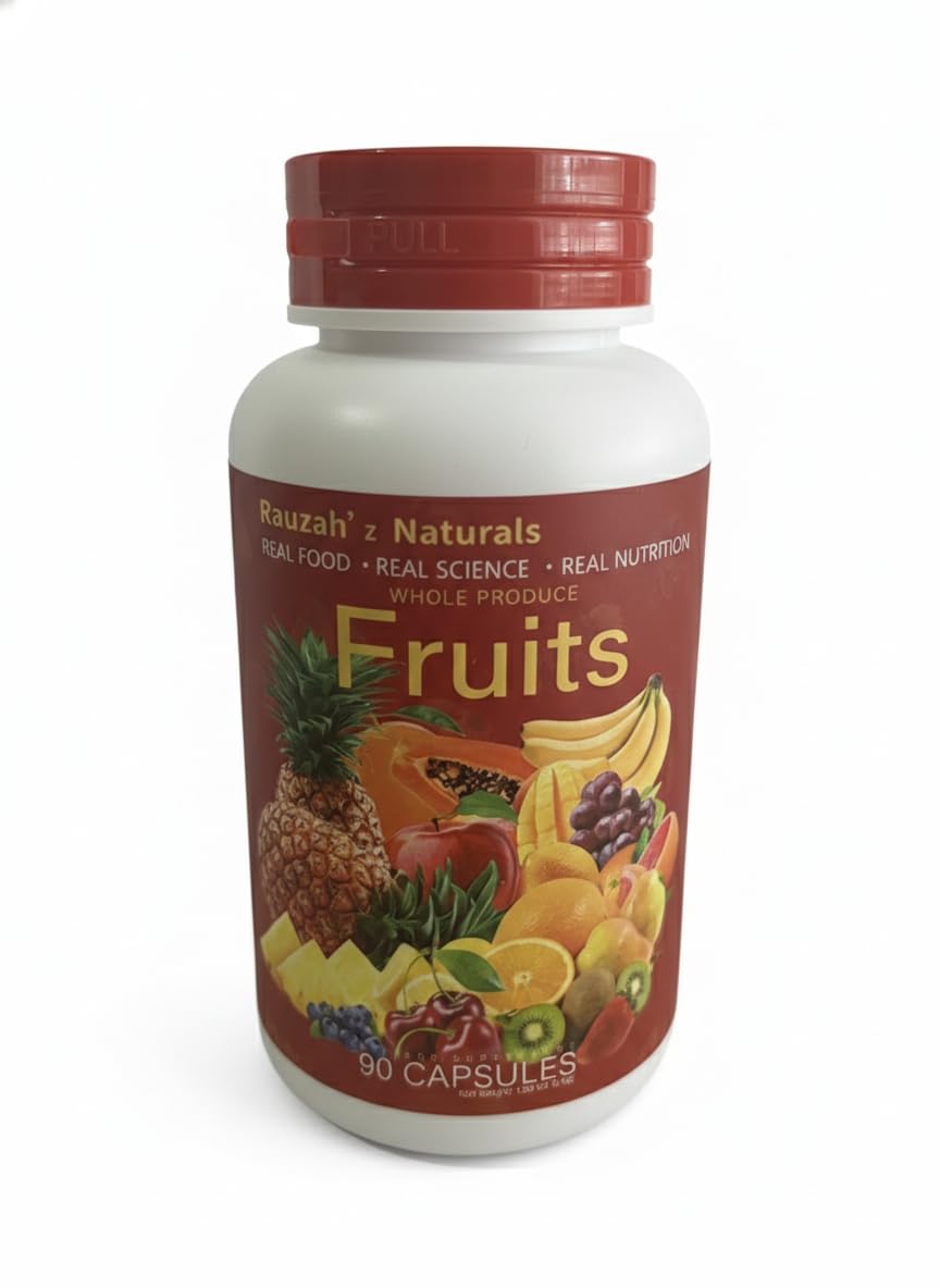 Generic bottle label detail showcases clean ingredients and whole-food blend.