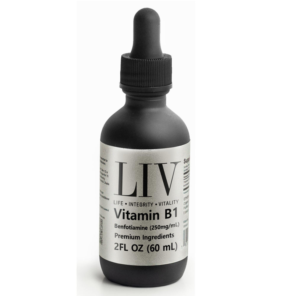 Generic LIV Vitamin B1 Liquid bottle for convenient daily metabolism support
